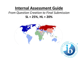 Internal Assessment Guide From Question Creation to Final
