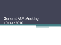 ASM General meeting @ 5 PM Bioscience Seminar