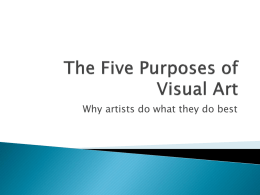 Purposes of the arts notes - Henry County Public Schools