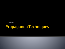 Propaganda and Faulty Arguments PP 2014x