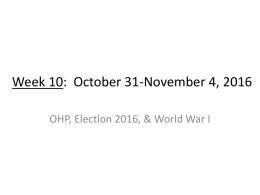 Week 10: October 31