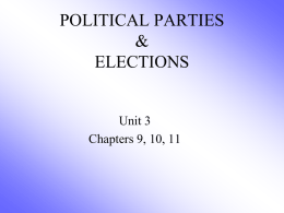 NOTES political parties campaigning and elections