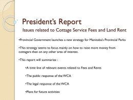 paying more to the province - Whiteshell Cottagers Association