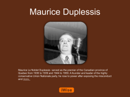 Maurice Duplessis Powerpoint