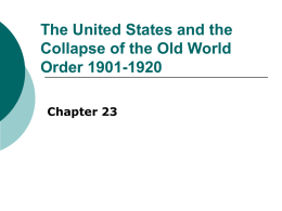 America and the Collapse of the Old World Order