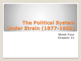 The Political System Under Strain, 1877