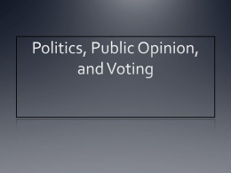 Politics, Public Opinion, and Voting