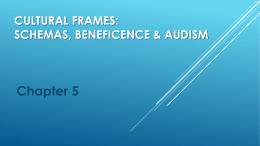 Cultural Frames-Schema-Beneficence-Audism