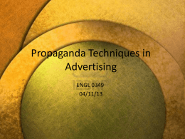 Propaganda Techniques in Advertising