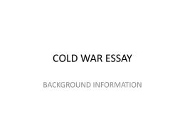 Cold War DBQ Essay