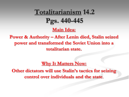 14.2 Totalitarianism