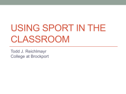 Using Sport in the Classroom