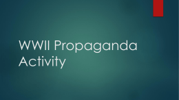 WWII Propaganda Activity