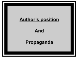 Author`s position – PROPAGANDA