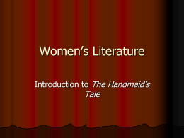 Women*s Literature - Mrs. Warren`s English Class