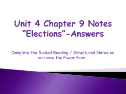 Unit 4 Chapter 9 Notes Power Point