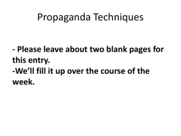 Propaganda Techniques