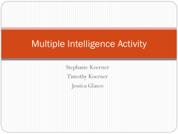 Multiple Intelligence Activity