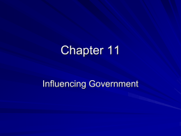 Chapter 11 Influencing Government pp