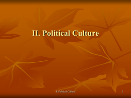 II. Political Culture