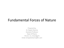 Fundamental Forces of Nature