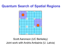 Quantum Search of Spatial Regions