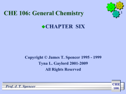 CHE 106: General Chemistry