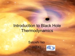 Introduction to Black Hole Thermodynamics - www
