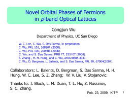 Part II. p-orbital physics in optical lattices