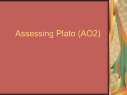 Assessing Plato (AO2) - Caroline Chisholm School