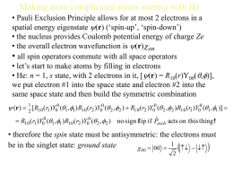 Introduction to Quantum Mechanics AEP3610 Professor Scott
