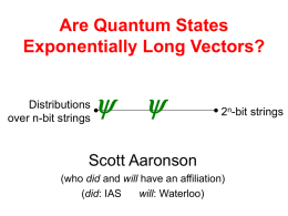 Are Quantum States Exponentially Long Vectors?