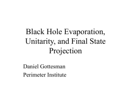 Black Hole Evaporation, Unitarity, and Final State Projection
