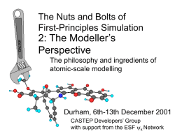 The Nuts and Bolts of First-Principles Simulation