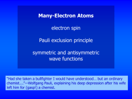 Many-Electron Atoms
