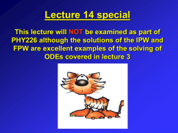 L14special - Particle Physics and Particle Astrophysics