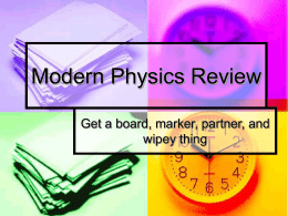 Modern Physics Review