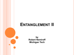 ENTANGLEMENT II by Robert Nemiroff Michigan