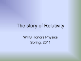 The story of Relativity