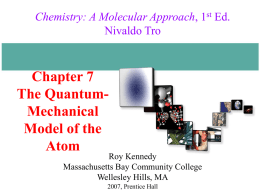 Chapter 7 The Quantum Mechanical Model of the Atom
