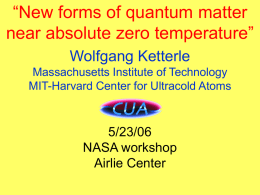 New forms of quantum matter near absolute zero temperature
