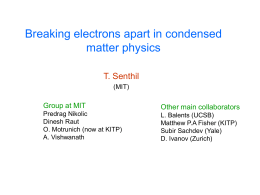 Breaking electrons apart in condensed matter physics