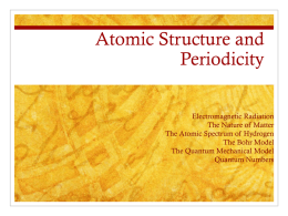 Atomic Structure, etc.
