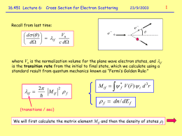 electron scattering (2)
