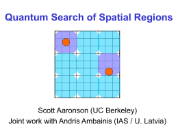 Quantum Search of Spatial Regions