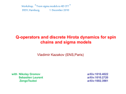 Kazakov - From Sigma Models to Four-dimensional QFT