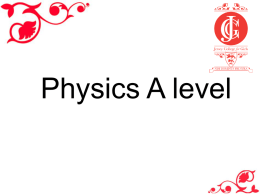 Physics GCSE - Jersey College For Girls