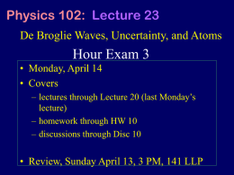 De Broglie Waves, Uncertainty, and Atoms