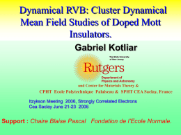 Dynamical RVB: Cluster Dynamical Mean Field Studies of Doped