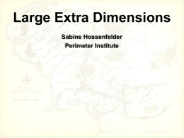 Extra Dimensions?